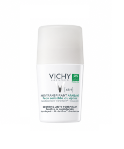 Vichy Déodorant à Bille Anti-Transpirant Peau Sensible Blanc