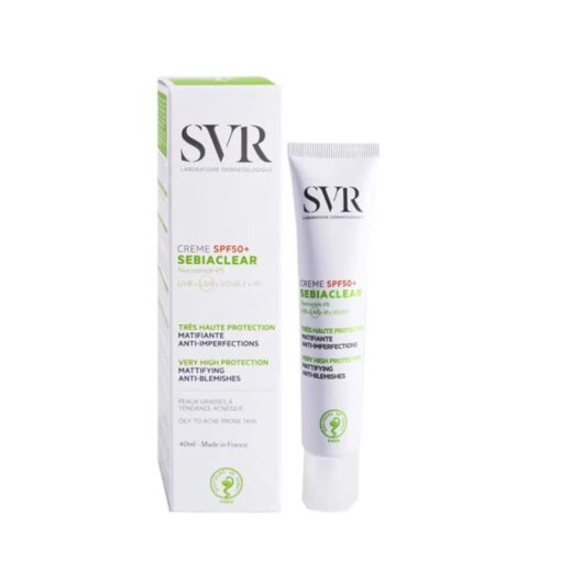 SVR Ecran Sebiaclear Crème SPF50 Haute Protection Solaire Matifiant 40ml