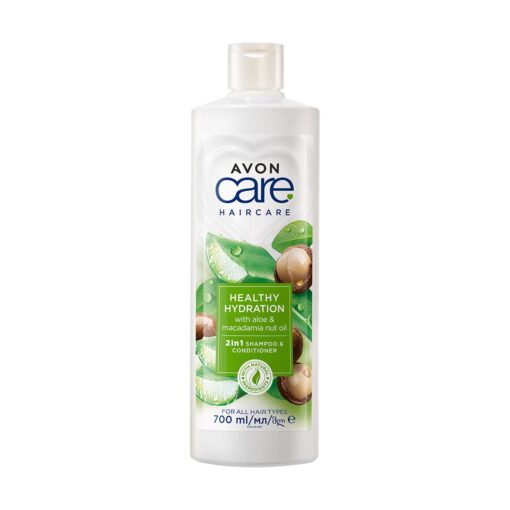 Avon Care Aloe Vera et Huile de Noix de Macadamia Shampooing et Après-Shampooing 2 en 1