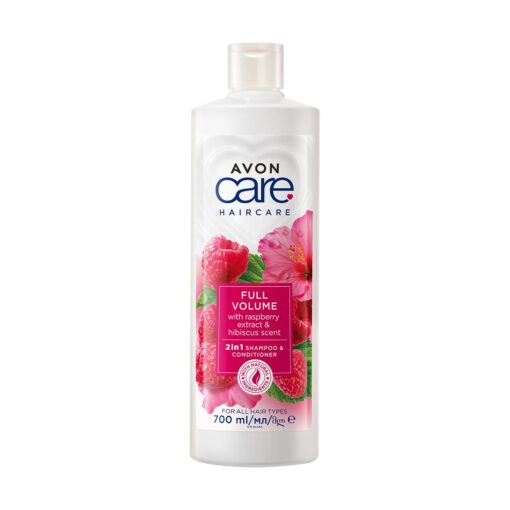 Avon Care Framboise et Hibiscus Shampooing et Après-Shampooing 2 en 1