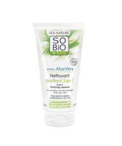 SoBio Gel Nettoyant Purifiant 3 en 1 Hydra Aloe Vera 150ml