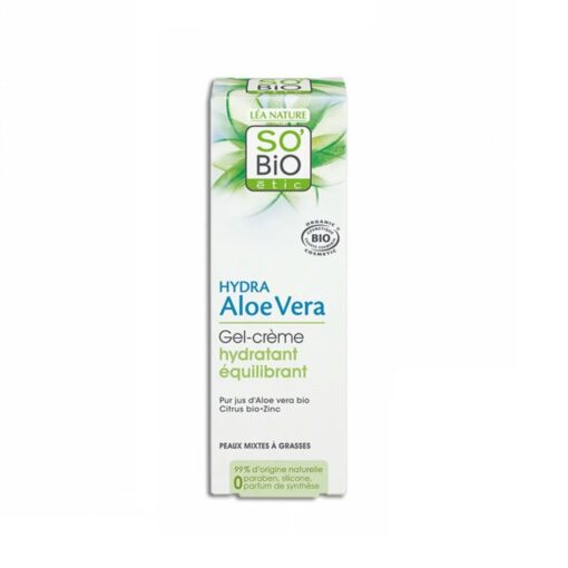 SoBio Hydra Aloe Vera Gel-crème Hydratant Equilibrant 50ml