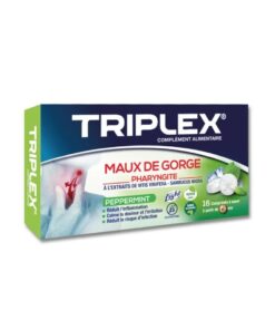 Triplex Maux de Gorge Peppermint 16 Comprimés à Sucer