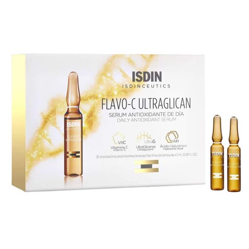 Isdin Flavo-C Ultraglican Sérum Antioxydant Jour 30 ampoules de 2ml