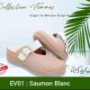 Sabot Orthopédique Femme Saumon Blanc