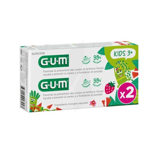 Gum Dentifrice Kids 3 Ans+ Lot de 2*50ml