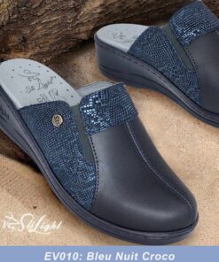 Sabot Orthopédique STI Femme Bleu Nuit Croco