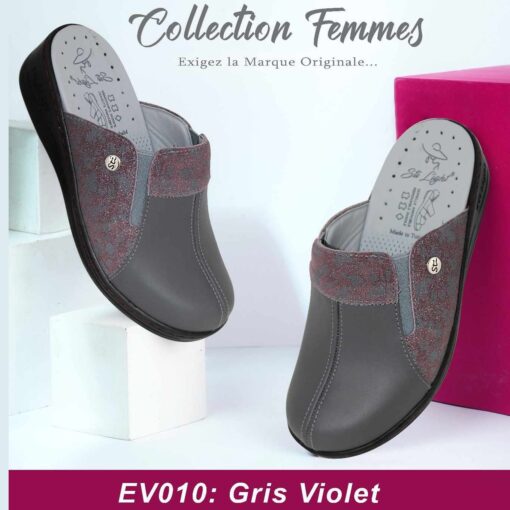 Sabot Orthopédique STI Femme Gris Violet