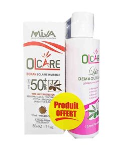 Milva Olcare Ecran Solaire Invisible SPF50+ 50ml + Lait Démaquillant 100ml