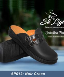 Sabot Orthopédique STI Femme Noir Croco