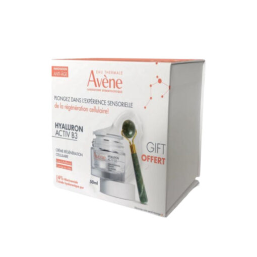 Avene Hyaluron Activ B3 Coffret Crème de Jour Regénération Cellulaire + Rouleau Jade offert