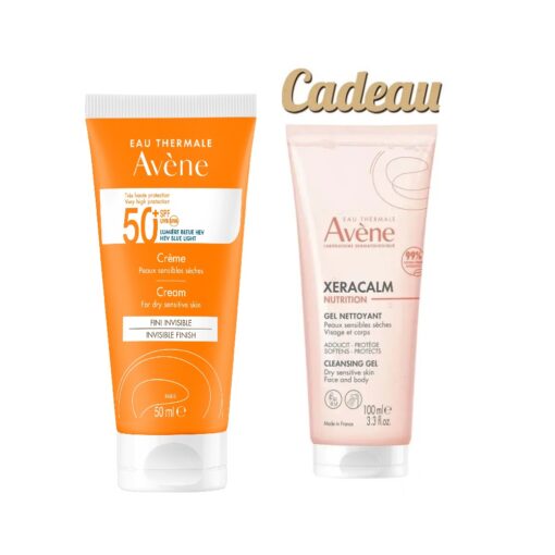 Avene Crème SPF50+ Peau Sèche 50ml + Gel Nettoyant 100ml (Gratuit)