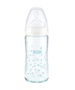 Nuk First Choice+ Biberon en Verre Temperature Control 0-6m Couleur Blanc 240ml