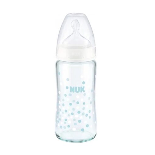 Nuk First Choice+ Biberon en Verre Temperature Control 0-6m Couleur Blanc 240ml