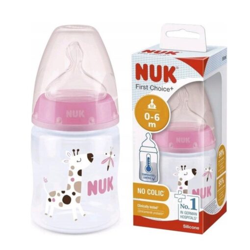 Nuk First Choice+ Biberon Temperature Control 0-6m Couleur Rose 150ml