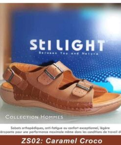 Sandelle Orthopédique STI Homme Caramel Croco