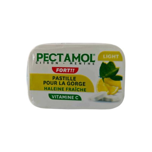 Pectamol Pastilles Light pour la Gorge Vitamine C Citron et Menthe 30g