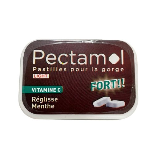 Pectamol Pastilles Light pour la Gorge Vitamine C Réglisse et Menthe 30g