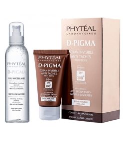 Phyteal D-Pigma Ecran Solaire Invisible Anit Taches SFP100+ 50ml + Eau Micellaire à l'Aloe Vera 150ml Offerte