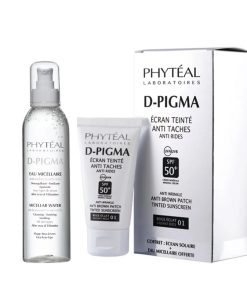 Phyteal D-Pigma Ecran Solaire Teinté Anit Taches Beige Eclat 01 SFP50+ 50ml + Eau Micellaire à l'Aloe Vera 150ml Offerte