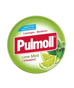 Pulmoll Pastilles Sans Sucres Lime Menthe et Vitamine C 45g