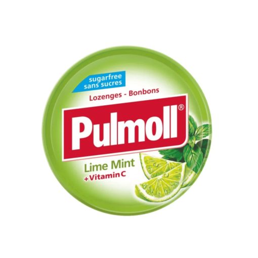 Pulmoll Pastilles Sans Sucres Lime Menthe et Vitamine C 45g