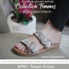 Sabot Orthopédique STI Femme Taupe Croco