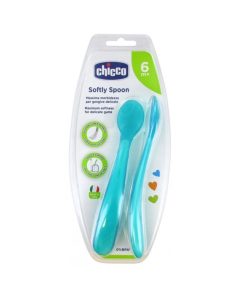 Chicco Cuillère Silicone 6M+ Bleu