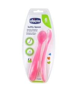 Chicco Cuillère Silicone 6M+ Rose