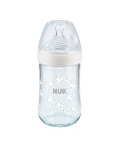 Nuk Biberon Nature Sense en Verre Blanc 240ml