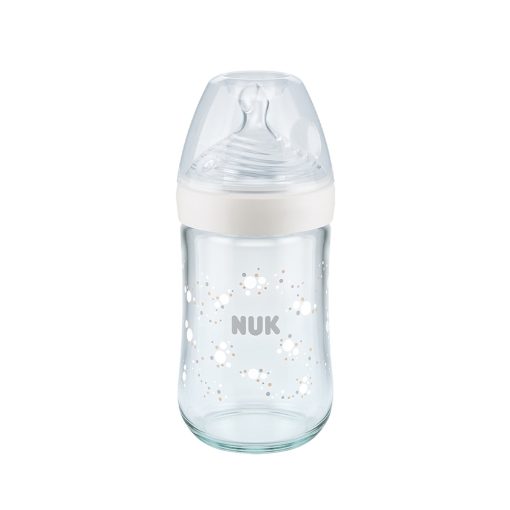 Nuk Biberon Nature Sense en Verre Blanc 240ml