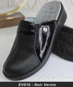 Sabot Orthopédique STI Femme Noir Vernis