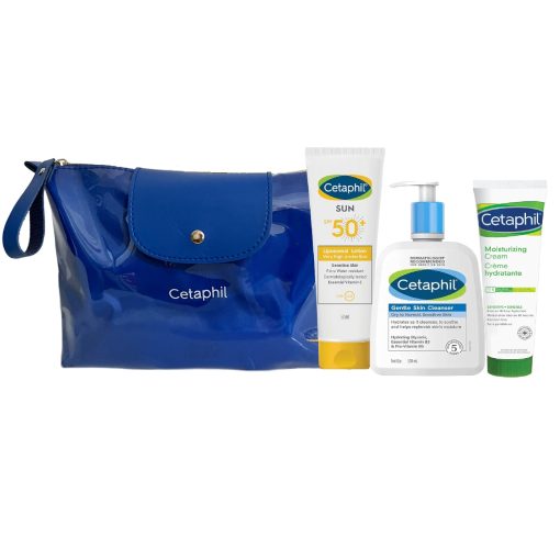 Cetaphil Coffret : Liposomale Lotion SPF50+ 50ml + Lotion Nettoyante Peaux Sèches 500ml + Crème Hydratante 50g