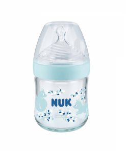 Nuk Biberon Nature Sense en Verre Bleu 120ml