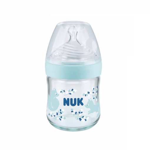 Nuk Biberon Nature Sense en Verre Bleu 120ml