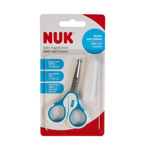 Nuk Ciseaux Bleu avec Etui Protecteur