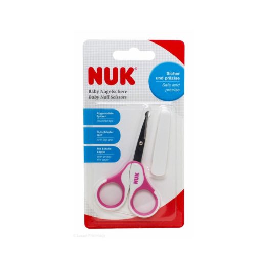 Nuk Ciseaux Rose avec Etui Protecteur