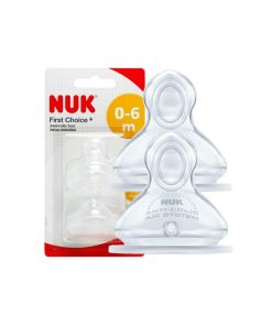 Nuk First Choice+ Lot de 2 Tétines Biberon 0-6m