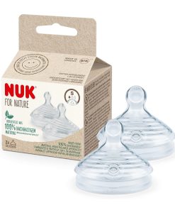 Nuk Lot de 2 Tétines Biberon For Nature Taille S (0-6m)