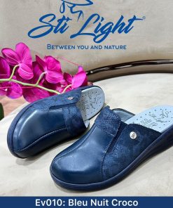 Sabot Orthopédique STI Femme Bleu Nuit Croco EV010