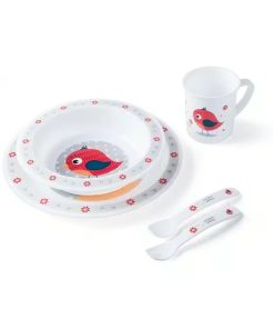 Canpol Babies Dinner Set 5 Pièces Cute Animal Rouge 12m+