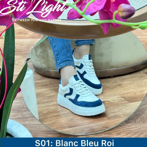 Chaussure Orthopédique STI Femme Blanc Bleu Roi S01