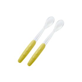 Nuk 2 Cuillères en Silicone Doux Couleur Vert 4m+