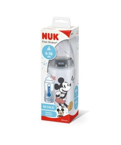 Nuk First Choice+ Biberon Temperature Control 6-18m Couleur Gris 300ml