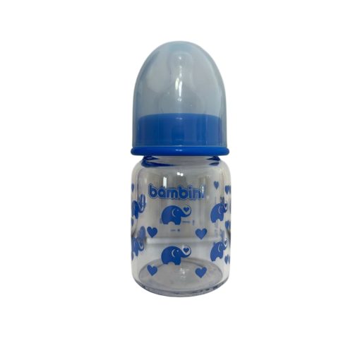 Bambini Micro Biberon Bleu en Verre 60ml