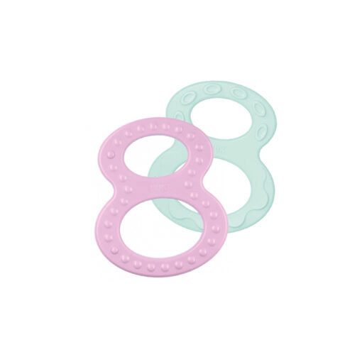 Nuk Anneau Dentition Forme 0m+ Rose Vert