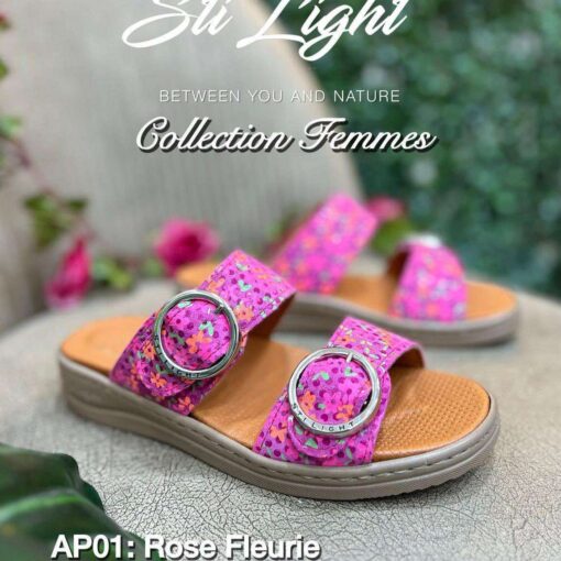 Sabot Orthopédique STI Femme Rose Fleuri AP01