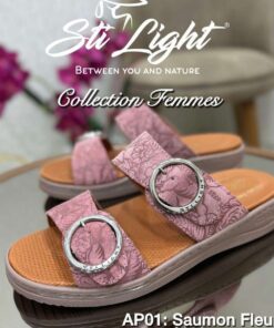 Sabot Orthopédique STI Femme Saumon Fleuri AP01