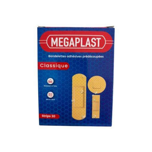 Megaplast Bandelettes Adhésives Prédécoupées 30 pièces