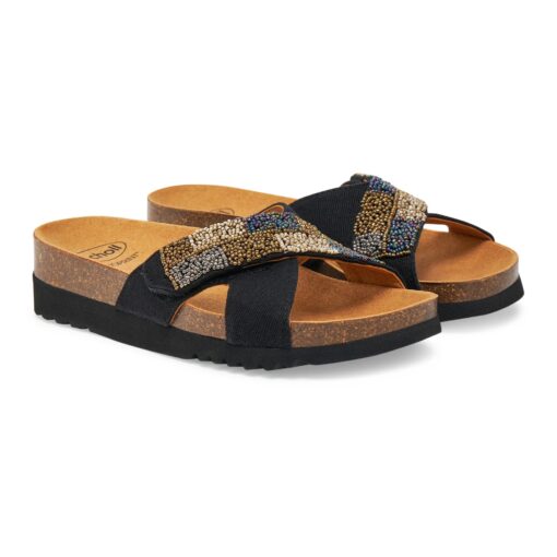 Sabot Orthopédique Scholl Femme Noir la Serena Strap